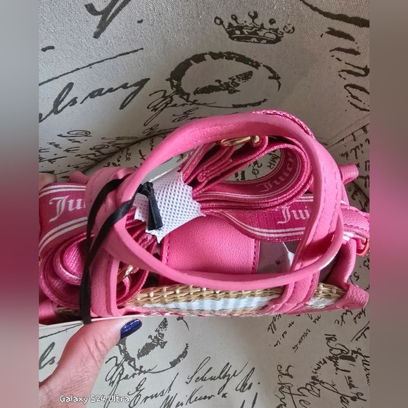 Juicy Couture Stripe Straw Mini Tote NWT - Picture 12 of 14
